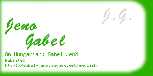 jeno gabel business card